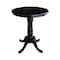 International Concepts Round 30 in Round Top Pedestal Table, 34.9 inH, Black, 30 W, 30 L, 35.1 in H, Wood, Black K46-30RT-6B - alternate 1